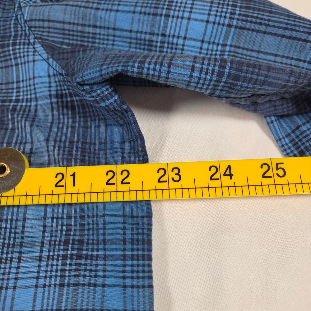 5.11 Tactical Mens Blue Plaid Long Sleeve Button Down Shirt Size Medium - Picture 7 of 8